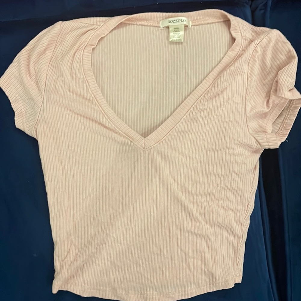Pale pink crop top